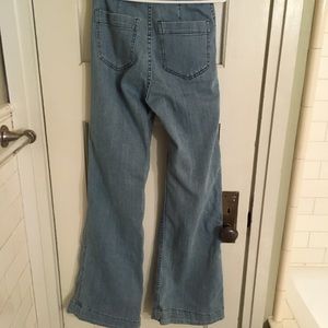 Flare/bell bottom front pocket jeans
